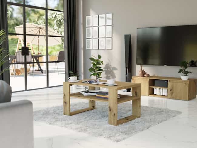 Konferenční stolek dub artisan 58 x 90 x 53 cm - moderní A5