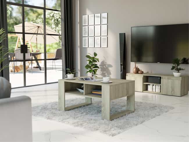 Konferenční stolek výška 55 cm dub sonoma 90 x 58 - moderní A6