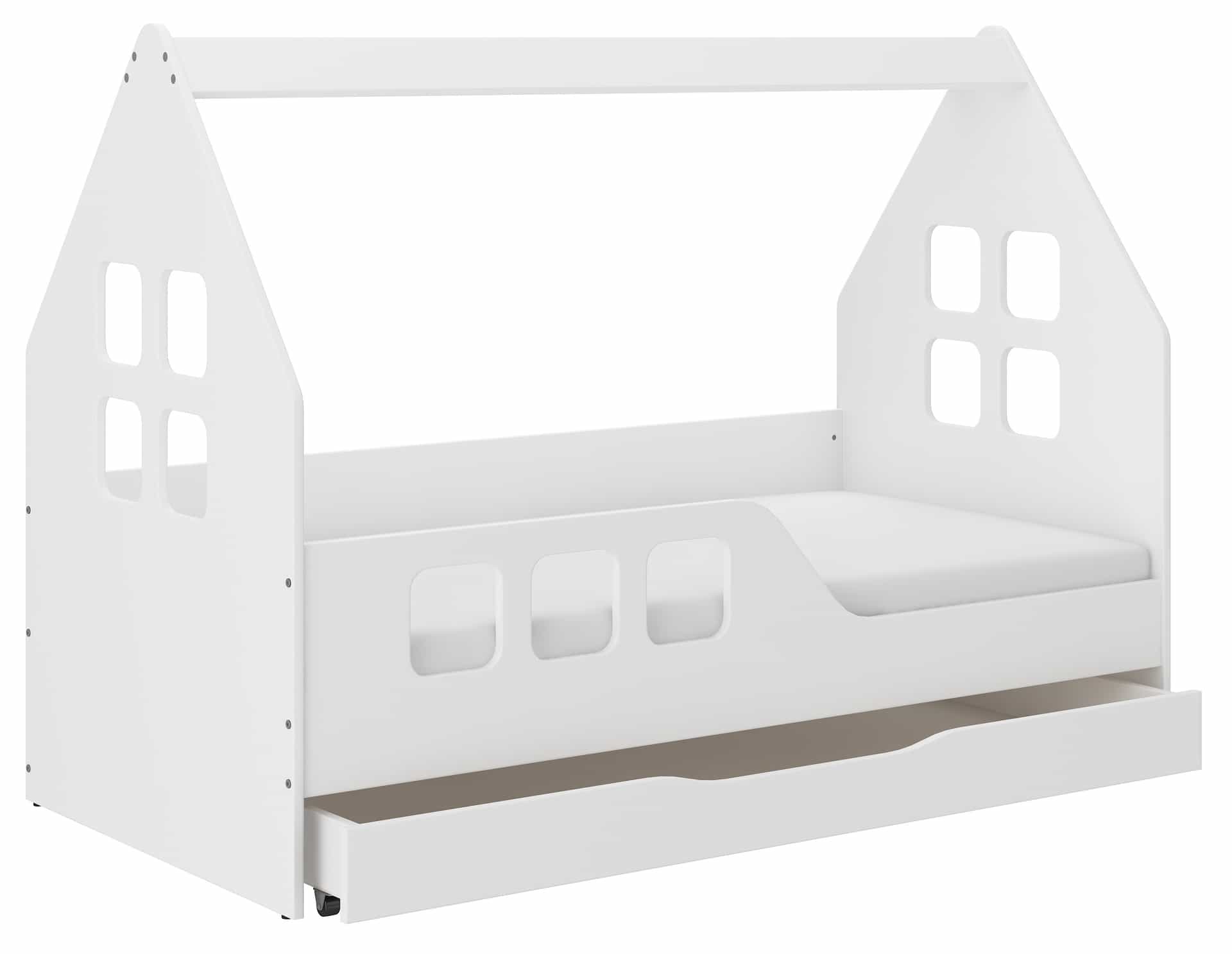 Dětská postel DOMEK s ŠUFLÁDOU 160x80 LEVÝ