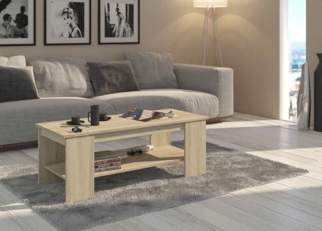 Konferenční stolek dub sonoma do předsíně 45 x 120 x 50 cm - modern A4