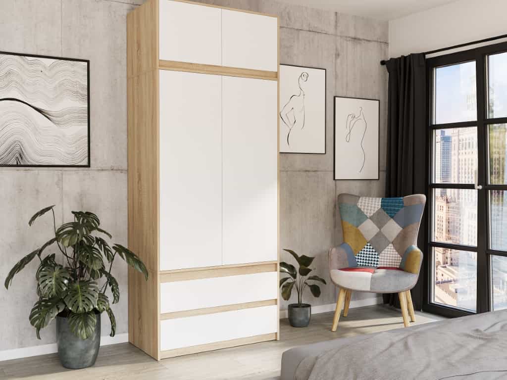 Skříň s nadstavcem do předsíně Sonoma Mix 90 x 234 cm - NOVÁ