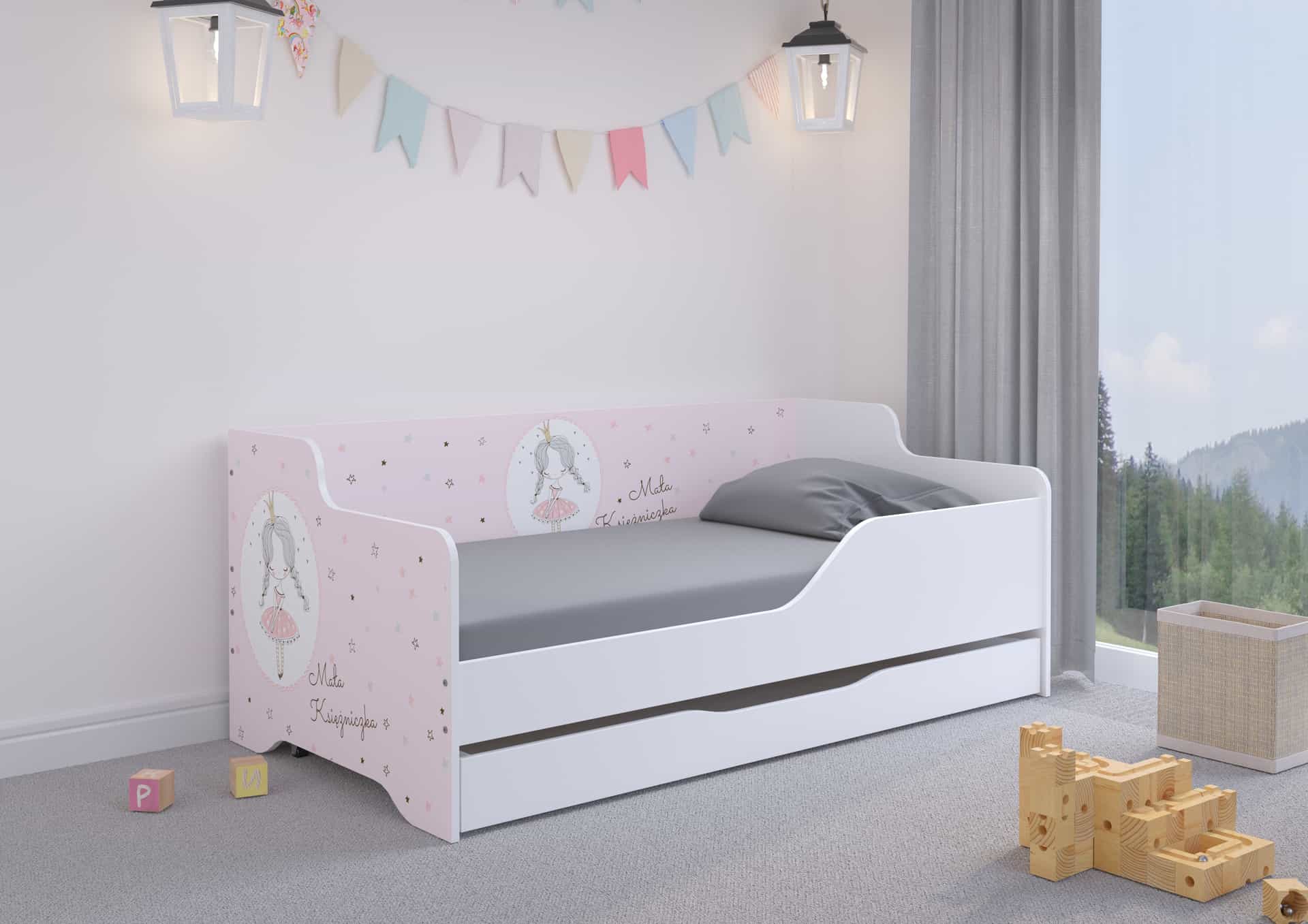 Dětská postel LILU 160x80 PRINCEZNA-sada