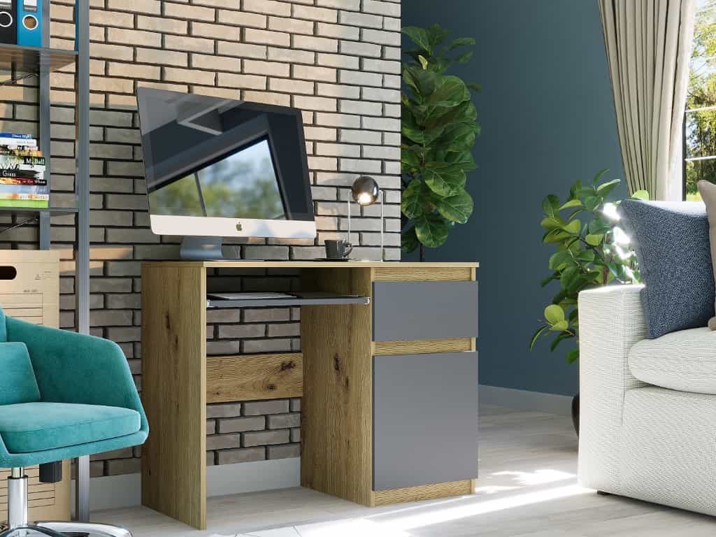 Počítačový stůl Artisan Mix Antracit 90 x 50 cm Modern N33