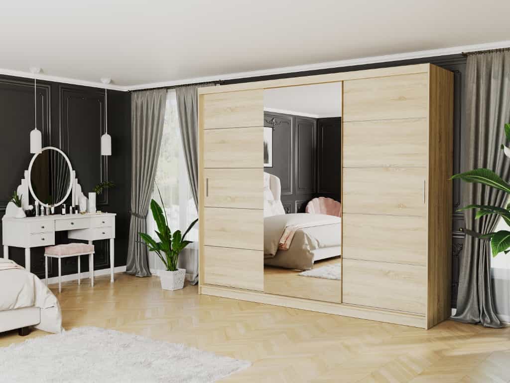 Posuvná skříň do ložnice 250 x 218 x 60 cm - Norvio I