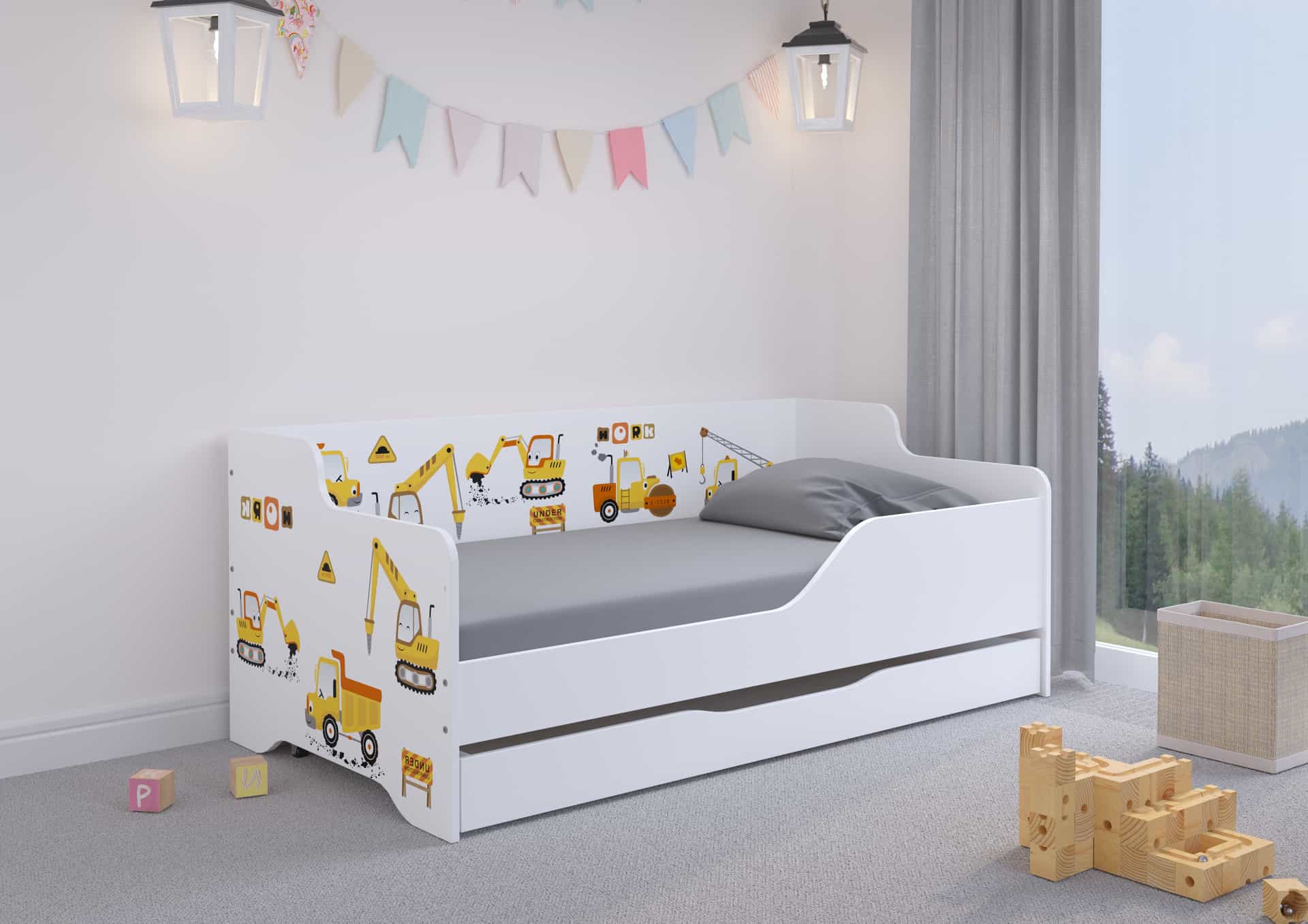 Dětská postel LILU 160x80 PLAC BUDOVY-sada