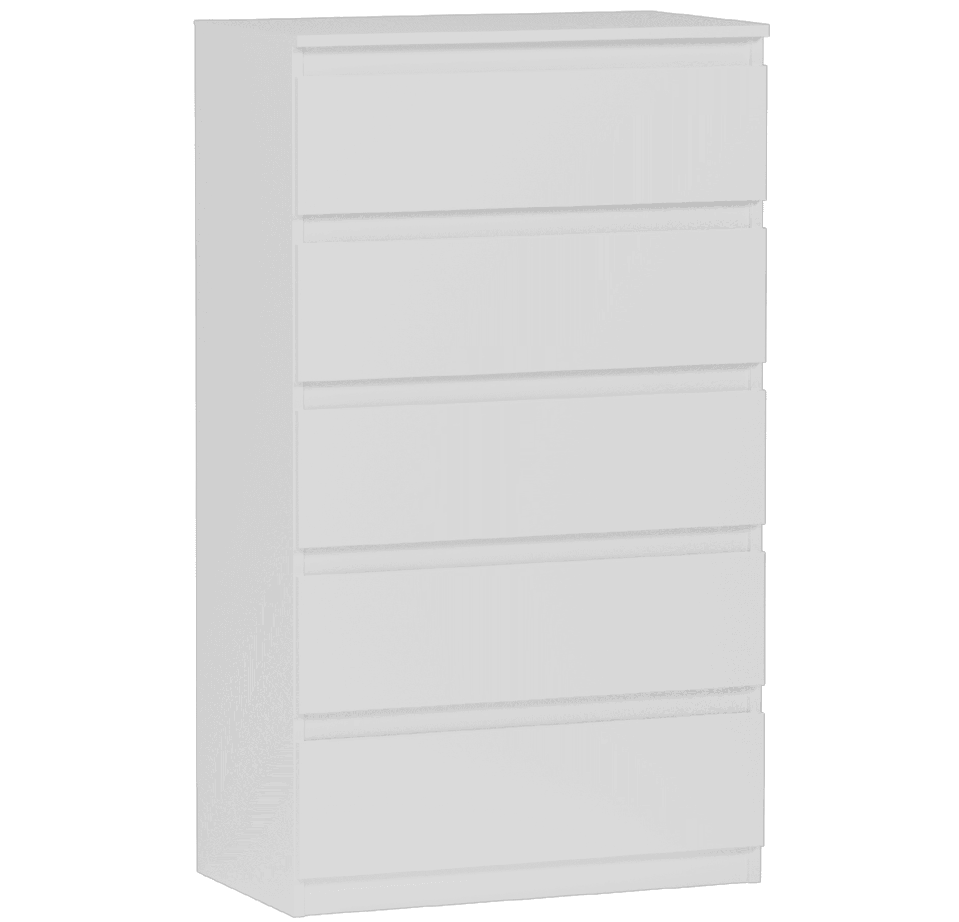 Vysoká komoda do předsíně se zásuvkami bílá 70 x 40 x 121 cm - Modern R5
