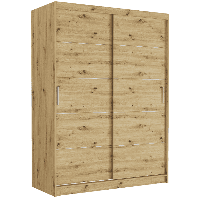 Posuvná skříň Rivano IV 150 cm artisan 2-dveřová artisan stříbrné lišty
