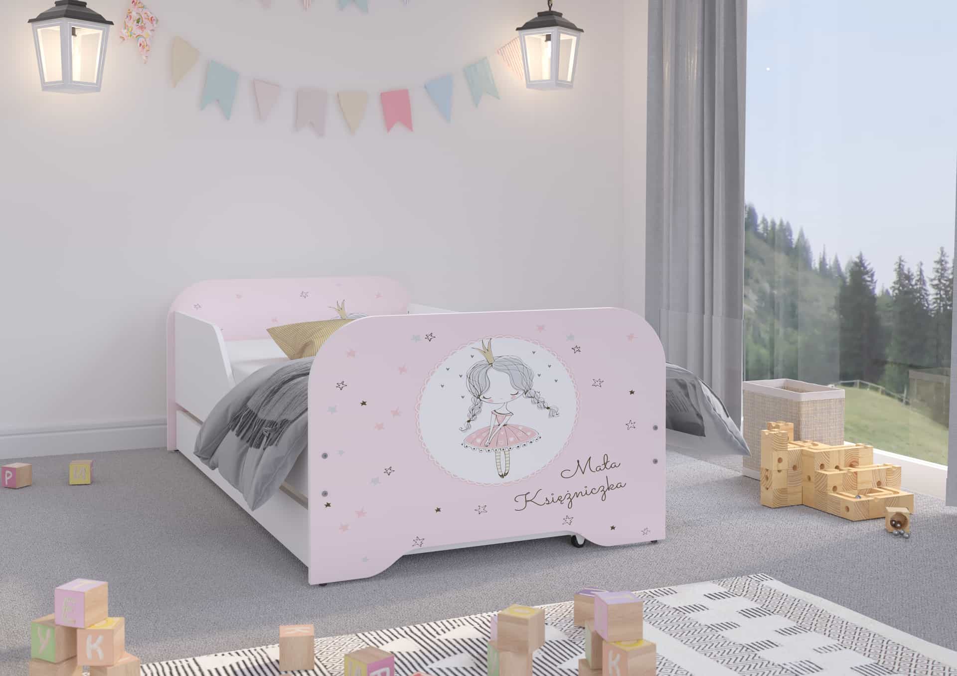 Profilovaná postel MIKI 160cm Princezna s matrací