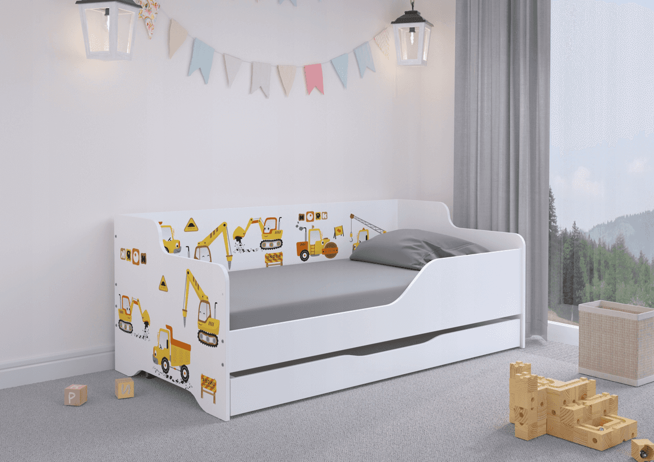 Dětská postel LILU 160x80 STAVEBNÍ MÍSTO s funkcí spaní