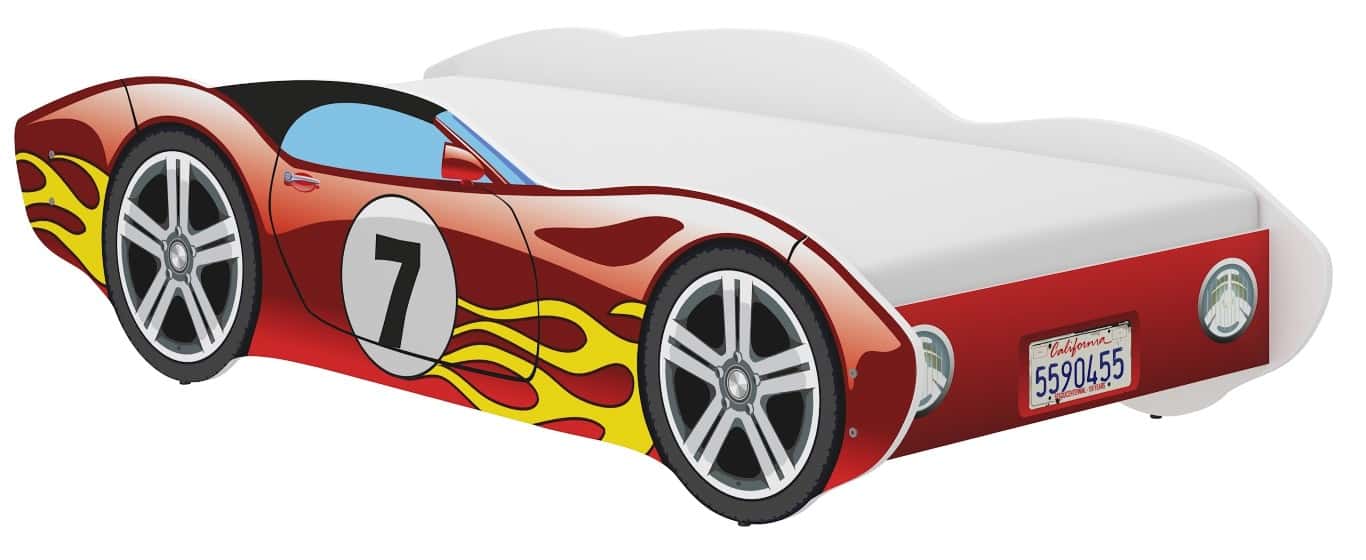 Dětská postel Auto CORVETTA 160x80 Červená