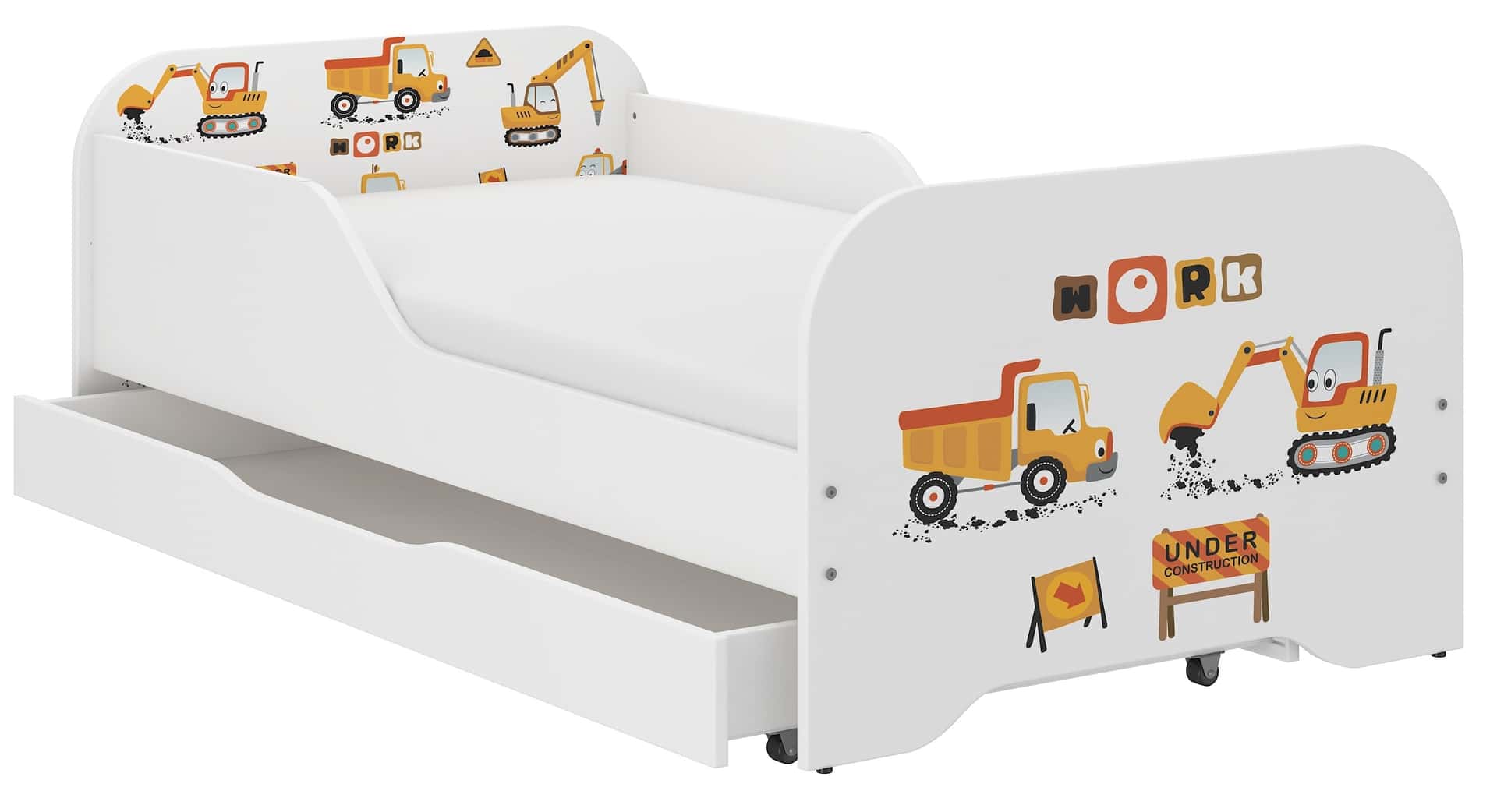 Profilovaná postel MIKI 140cm Stavební plocha