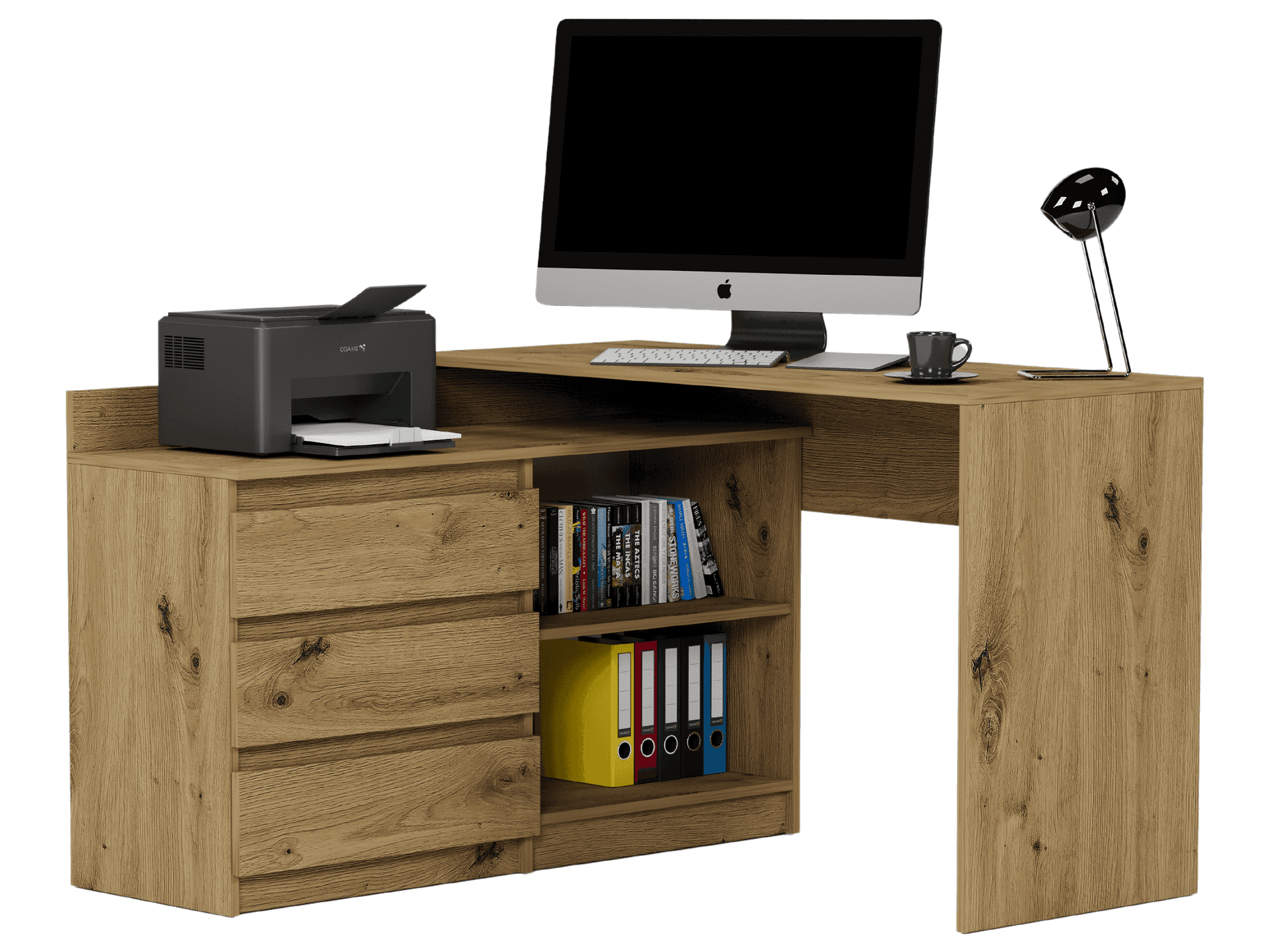 Rohový stůl levý Artisan 120 x 50 cm - model N15