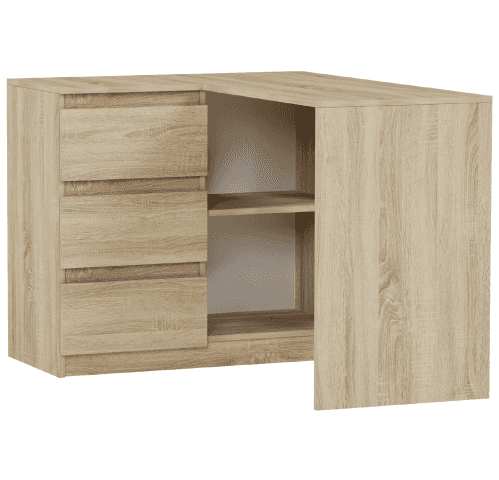 Levé rohové psací stůl se zásuvkami Sonoma 112 x 87 cm Modern N4L