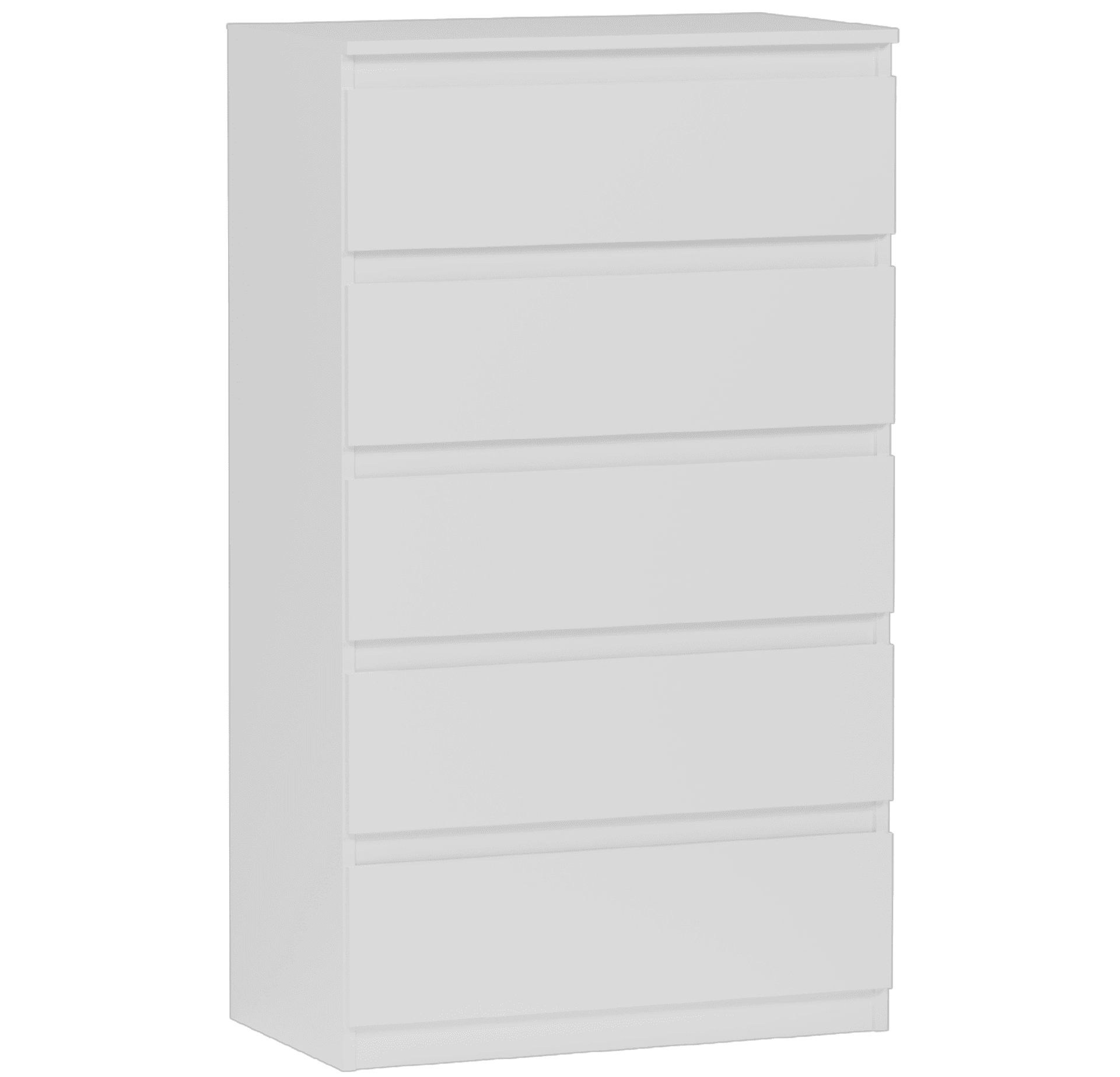 Vysoká komoda do předsíně se zásuvkami bílá 70 x 40 x 121 cm - Modern R5