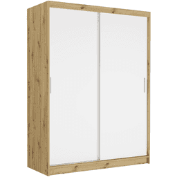 Posuvná skříň Rivano III 150 cm artisan 2-dveřová bílá