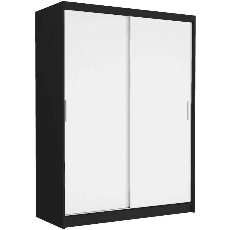 Posuvná skříň Rivano III 150 cm černá 2-dveřová bílá