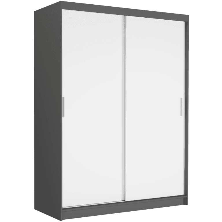 Posuvná skříň Rivano III 150 cm antracit 2-dveřová bílá