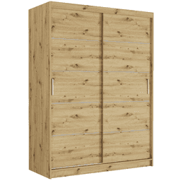 Posuvná skříň Rivano IV 150 cm artisan 2-dveřová artisan stříbrné lišty