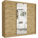 Posuvná skříň 230 se zrcadlem dub artisan 233 x 218 x 60 cm - SELVIO I