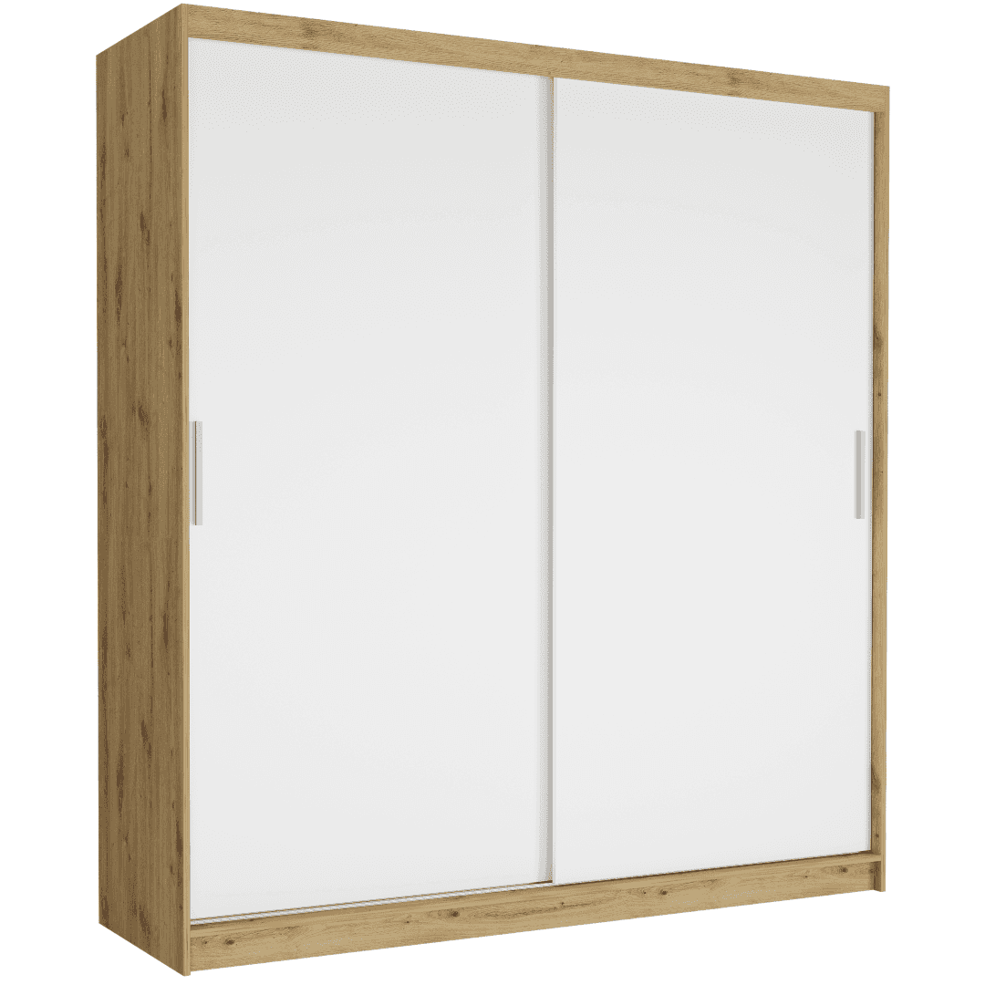 Posuvná skříň Tivaro VI 203 cm artisan 2-dveřová bílá