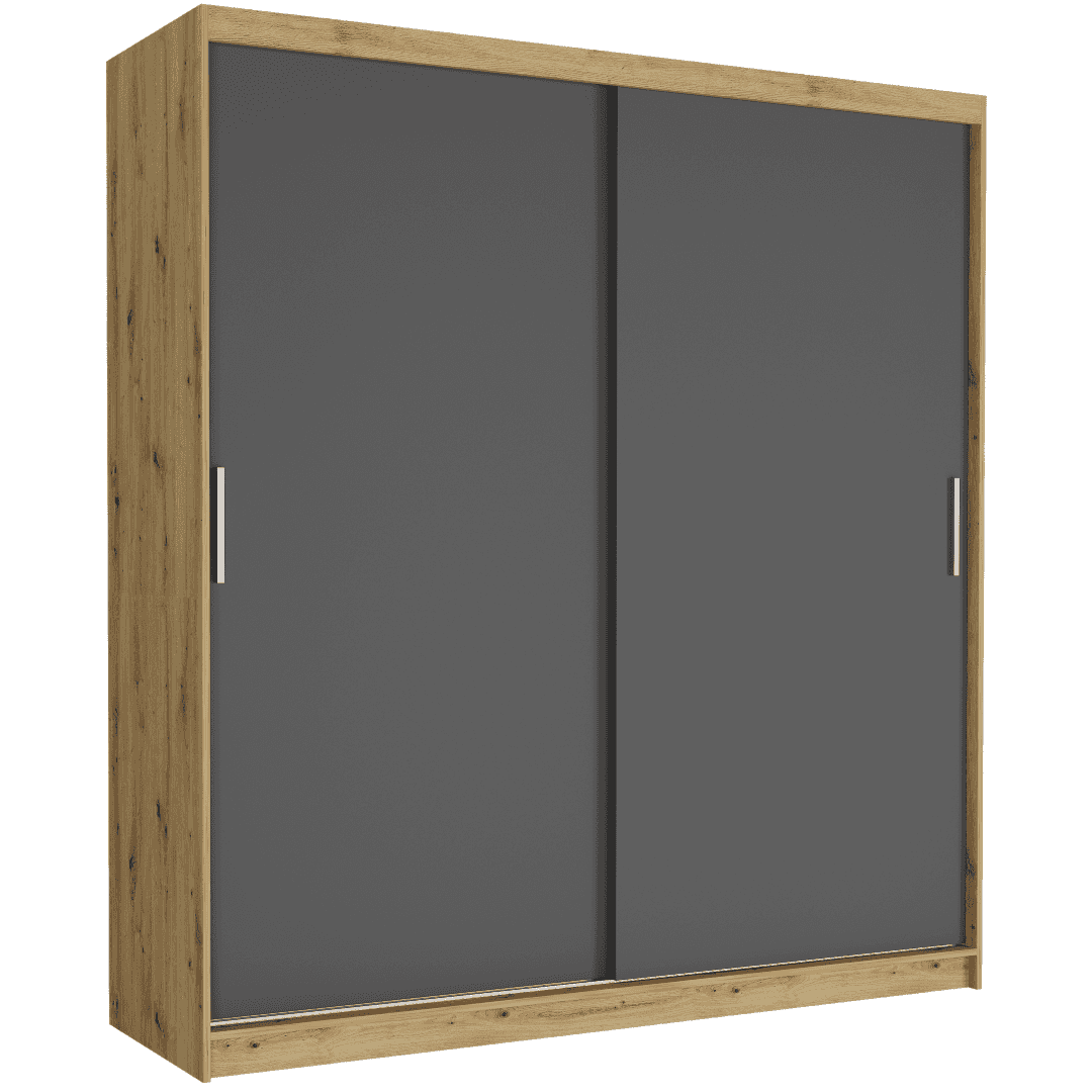 Posuvná skříň Tivaro VI 203 cm artisan 2-dveřová antracit