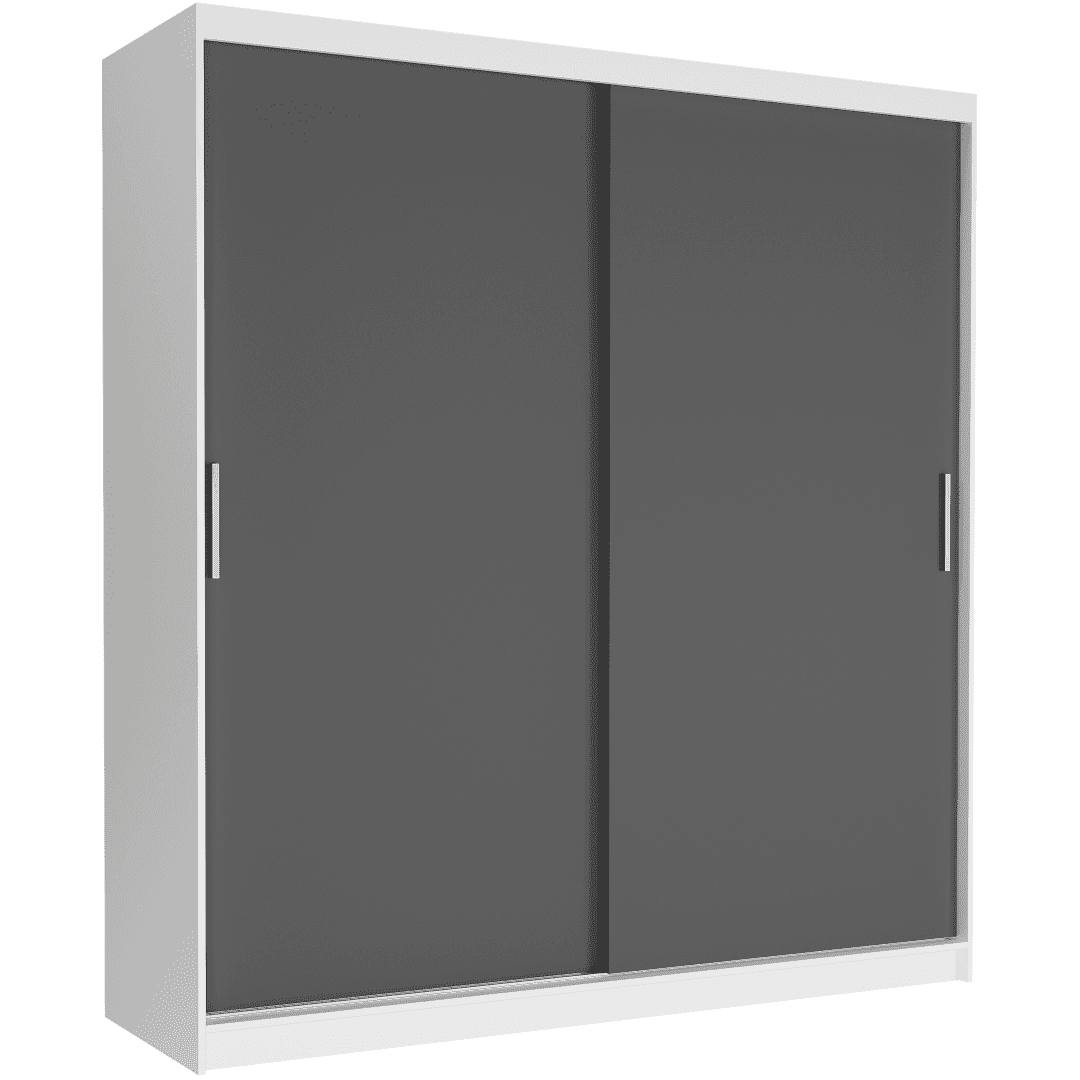 Posuvná skříň Tivaro VI 203 cm bílá 2-dveřová antracit