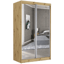 Posuvná skříň Vega II 120 cm artisan se 2 zrcadly 2-dveřová