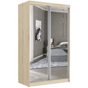Posuvná skříň Vega II 120 cm sonoma se 2 zrcadly 2-dveřová