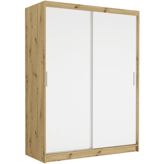 Posuvná skříň Rivano III 150 cm artisan 2-dveřová bílá