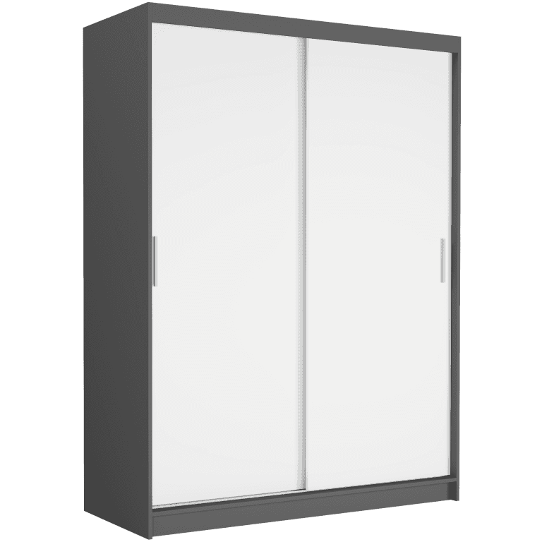 Posuvná skříň Rivano III 150 cm antracit 2-dveřová bílá