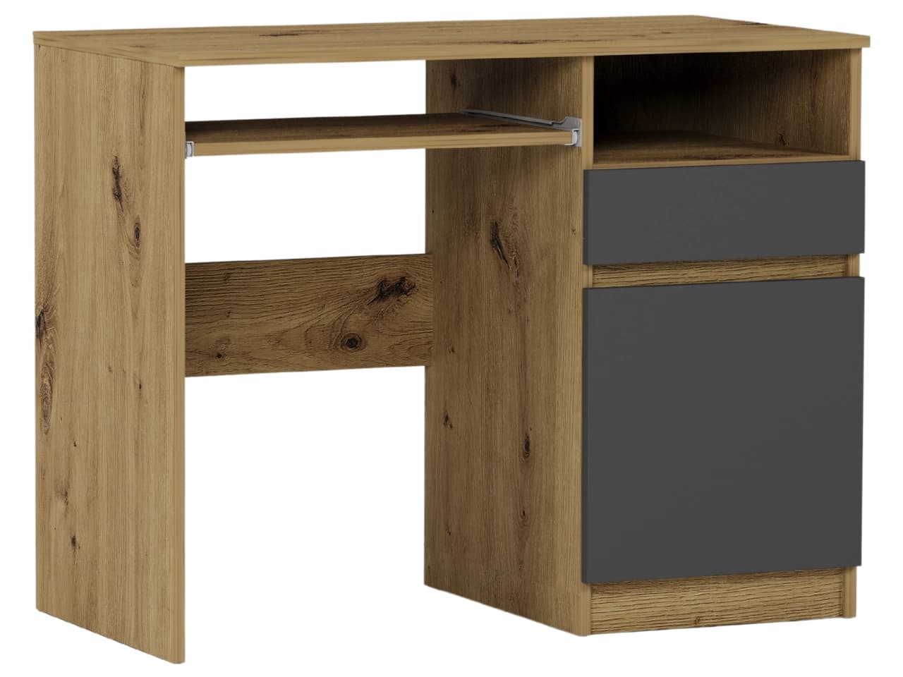 Psací stůl s pravou skříňkou Artisan Mix antracit 90 x 50 cm Modern N35 – video produktu