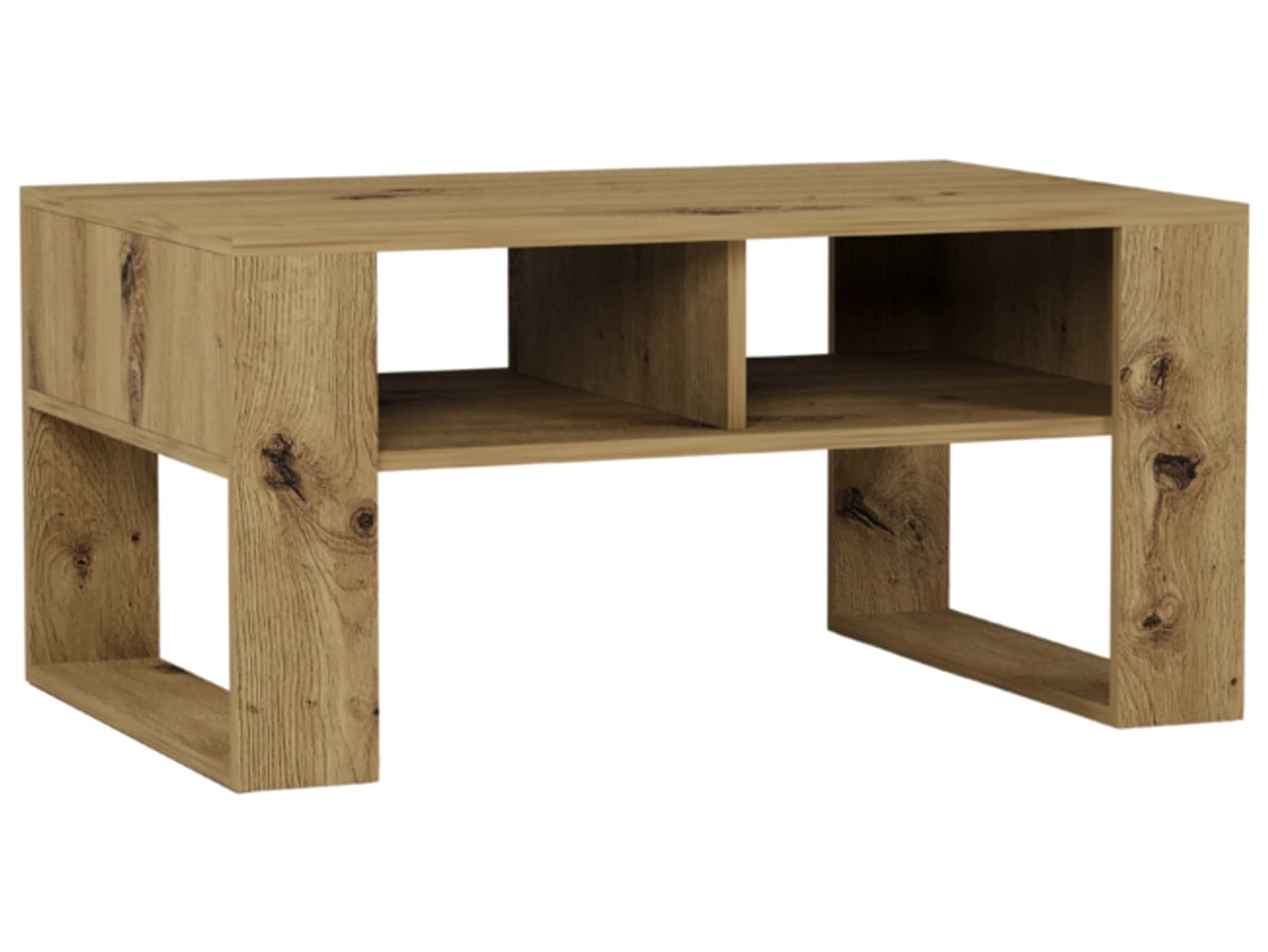 Obdélníkový konferenční stolek dub artisan 58 x 90 x 53 cm - moderní A6 – video produktu