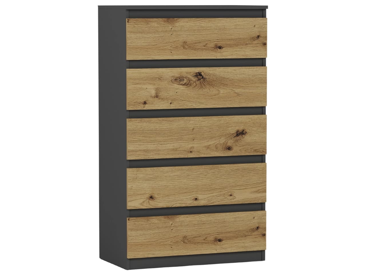 Vysoká komoda do předsíně se zásuvkami Antracit Mix Artisan 70 x 40 x 121 cm - Modern R5 – video produktu