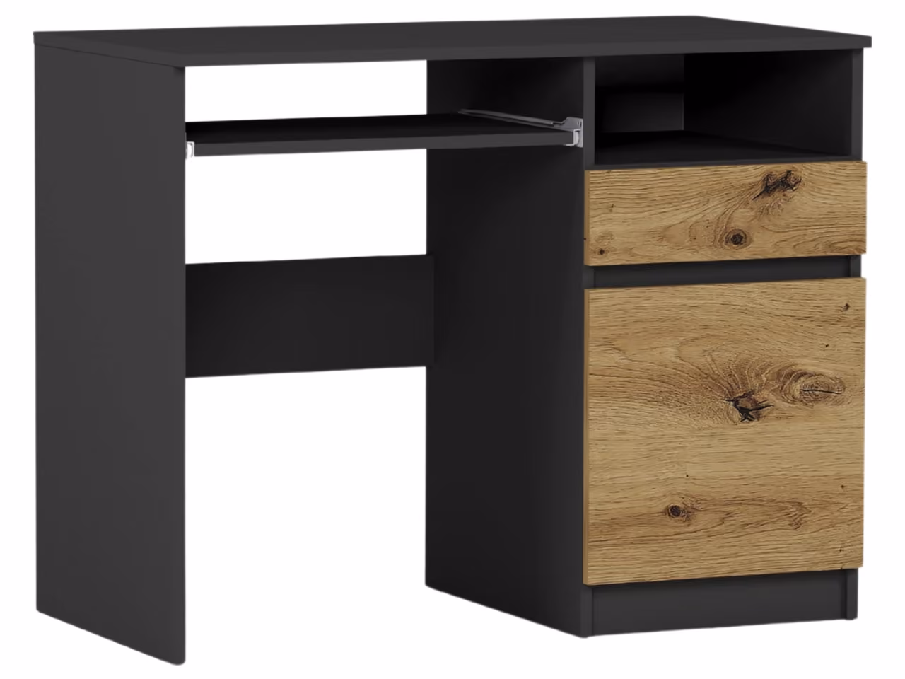 Psací stůl s pravou skříňkou antracit - Mix Artisan 90 x 50 cm Modern N35 – video produktu